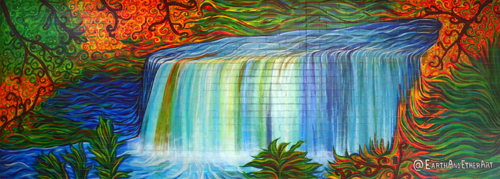 Puzzle art for the "Tahquamenon Falls Mural" jigsaw puzzle.