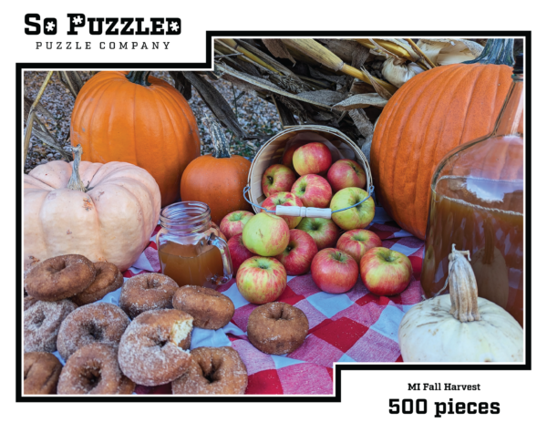 MI Fall Harvest - 500 Piece Jigsaw Puzzle - Image 3